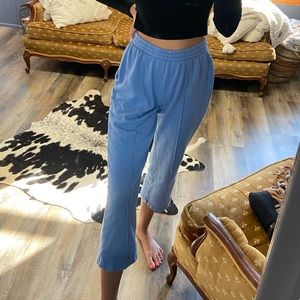 pink | cropped sweat pants